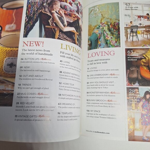 Mollie Makes UK Magazine Issue 7 2011 Mug Cosies DIY Crafts With Buttons Kit - Picture 3 of 11